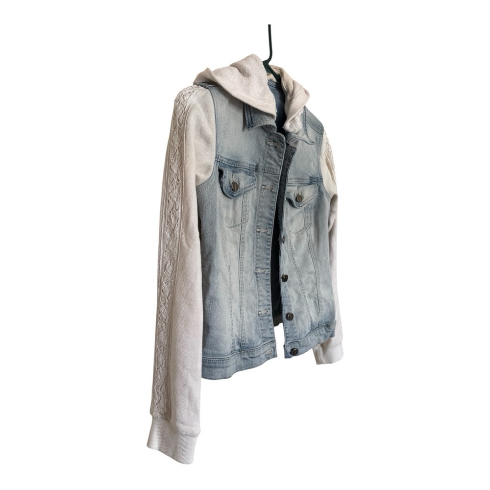 Bootlegger Denim Jacket with Hoodie Size Small - Picture 2 of 4